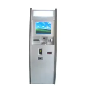 ATM Bill Cash Coins Acceptor Bank Floor Standing Payment Termin 1 Screen Kiosk With Card Reader Printer Pos