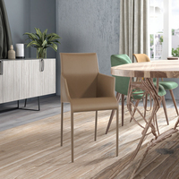 2025 Boloni chaise de salle à manger moderne lumière luxe tout cuir enveloppé contemporain pour appartement-meubles de salle à manger