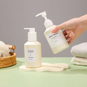 Botella de Vidrio de 200 ml con Hombro Inclinado, Color Beige, para Jabón de Manos, Ecológica, de Lujo, Vacía, para Uso en el Baño - Product Image 2