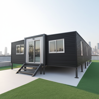 Casa Expandible de Lujo con Cocina y Baño, Estándar Australiano, 2 Habitaciones, Aplicación en Exteriores, Casa Móvil para Oficina o Edificio
