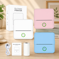 Printer Saku Mini Natal Grosir Hadiah Massal Bebas BPA Printer Foto Thermal Anak 800mAh Printer Saku Nirkabel