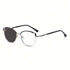 Gafas de Sol de Ojo de Gato Huecas de Aleación Vintage 2025, Gafas Fotocromáticas Anti Luz Azul para Mujer - Product Image 3