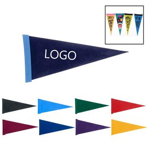 Custom Logo <b>Printed</b> Felt School Pennants Flag Banners <b>Mini</b> Size Triangle Felt Pennants <b>Printing</b> Felt Wall Flag - Product Image 2