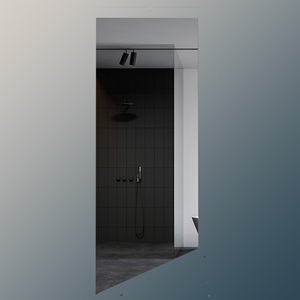 Calentador de espejo infrarrojo de calentamiento rápido de 500W, Panel Solar silencioso de eficiencia energética para iluminación de baño, diseño cuadrado sin marco - Product Image 2