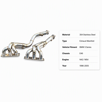 Collecteur d'échappement en acier inoxydable personnalisé LK, tuyaux d'échappement, tuyau en X, haut débit, son profond pour BMW E46 N42 M54 1996-2005