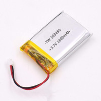 Batterie au lithium polymère ultra-mince et ignifuge 103450 1800 mAh 3,7 V, économique, pour montre intelligente et chariot de golf