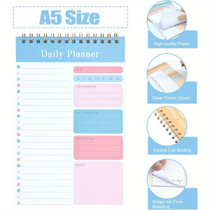 Blocco Note Lista delle Cose da Fare A5 a Prezzo di Fabbrica, Agenda Giornaliera, Quaderno Lista delle Cose da Fare, 30 Fogli, Materiale Scolastico - Product Image 4