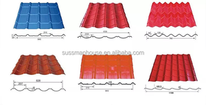 0,4-0,7 mm Dicke große Welle glasierte Fliesen Schrittfliesenrolle-Formmaschine für den Gebrauch auf Dächern - Product Image 4