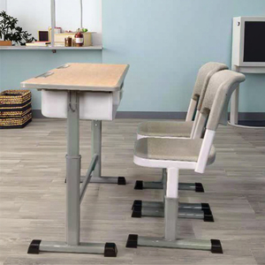 Sang Trọng Đại Học Lớp Học Bằng Gỗ Hai Chỗ Ngồi Hai Sinh Viên Nghiên cứu Đôi Cao Đồ Nội Thất Trường Học Sinh Viên Bàn Và Ghế - Product Image 1