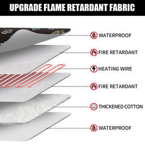 وسادة تدفئة للحيوانات الأليفة مضادة للعض متعددة الأحجام، بطانية تدفئة كهربائية قابلة للغسل للجراء والقطط والحيوانات الأليفة - Product Image 4