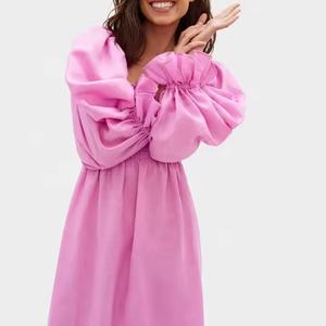 Vestidos de Verano 2025 de Diseño Original (OEM), Vestidos de Lino y Algodón Sólido para Playa, para Mujer - Product Image 2