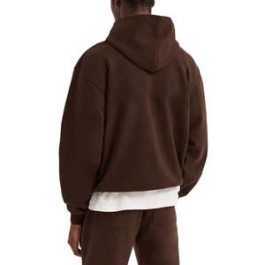 Custom <b>Mens</b> Fashion Hoodie Thick Streetwear Oversized 100% Cotton High Quality Hoodies Drop Shoulder Vintage <b>Men</b> <b>Crop</b> <b>Top</b> Hoodie - Product Image 4