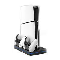 Station de charge et de refroidissement en gros pour console de jeu PS5 Slim avec support double pour manettes à charge rapide