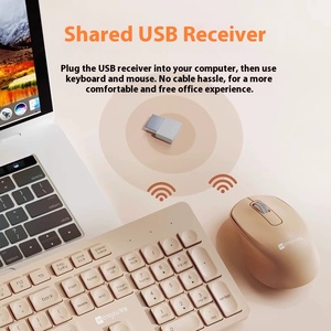 Silent Lightweight <span class=keywords><strong>Wireless</strong></span> <span class=keywords><strong>Keyboard</strong></span> Mouse Set LED Hintergrund beleuchtete USB-Verbindungs schere für Office Business Laptop Kassierer Neu - Product Image 6