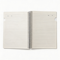 B5 PP Transparentes Hardcover Metall-Spiralnotizbuch Einfaches Anpassbares Liniertes Blanko-Notizbuch für Schüler Großhandel