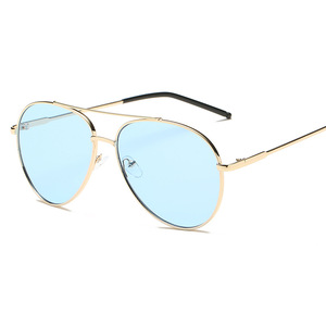 Parsons Metal Frame <b>Gradient</b> Lens Full Rim <b>Sunglasses</b> Oval Pilot Style Unisex UV400 Sun Protection 9815 - Product Image 2