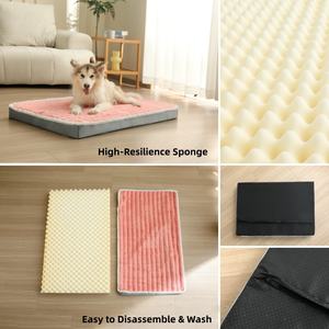 Cama de Lujo para Perros y Gatos Grandes, para Todas las Estaciones, Diseño Cuadrado Moderno, Espuma Viscoelástica de Alta Densidad, Desmontable, Lavable y Resistente a la Humedad - Product Image 2