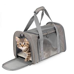 Tas <span class=keywords><strong>Carrier</strong></span> Hewan Peliharaan Logo Kustom Laris Manis Berkualitas Tinggi Tahan Lama Dapat Diperluas Disetujui Maskapai Penerbangan Tas Kucing Kandang Hewan Peliharaan untuk Perjalanan - Product Image 2