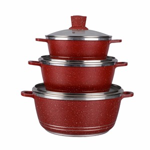 Dessini <b>Cookware</b> <b>Set</b> 3 Piece Non Stick Pot With Lid For Kitchen Use - Product Image 4