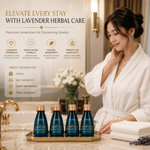Shampooing et après-shampoing hydratants jetables de 35 ml à la lavande, marque privée OEM, pour hôtels et maisons <span class=keywords><strong>d</strong></span>'hôtes - Product Image 6