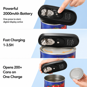 Ouvre-boîte électrique rechargeable à une touche, outil de cuisine mains libres 2000mAh, cadeau idéal pour la famille, <span class=keywords><strong>Black</strong></span> <span class=keywords><strong>Friday</strong></span>, Noël - Product Image 6