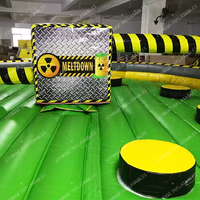 Parcours d'obstacles gonflable commercial en PVC pour l'extérieur, Jeux Wipe Out, Jeu Meltdown Sweeper, Amusant pour les adultes