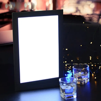 Porte-menus LED en cuir PU personnalisable SheFan A4/A5, rechargeable, éclairage intégré, épaisseur 20 mm, pour KTV et restaurants