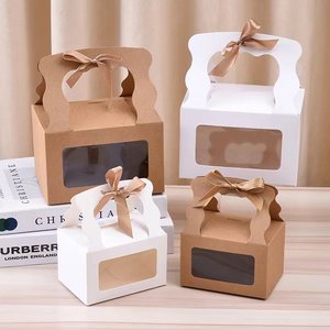 便宜的定制情人节纸板包装盒套装带蝴蝶结礼品盒带透明窗口 - Product Image 1