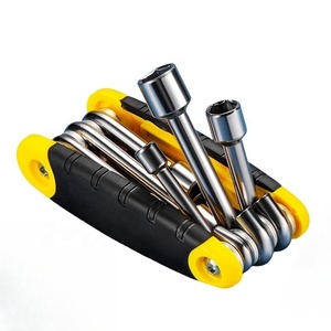 Clé à douille multifonctionnelle, 6 pièces, clé à douille hexagonale pliable portable pour la maison, outil d'entretien universel - Product Image 1