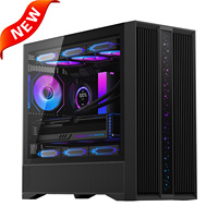 Caja de computadora SAMA PC de vidrio templado ATX CPU Gaming Gabinete de PC de escritorio Chasis de computadora con pantalla
