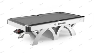 Pied en fer moderne Table de <span class=keywords><strong>billard</strong></span> en ardoise de 9 pieds avec cadre en acier Table de <span class=keywords><strong>billard</strong></span> en caoutchouc K55 - Product Image 3