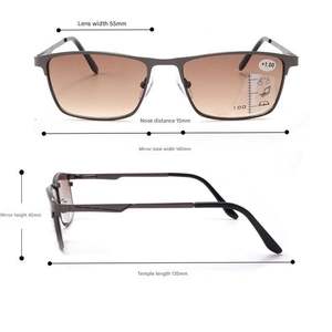 Gafas de Sol Progresivas con Logotipo Personalizado, Diseño Cuadrado de Aleación para Hombre y Mujer, Protección UV400, Lentes Multifocales para Presbicia, Moda 2025 - Product Image 6