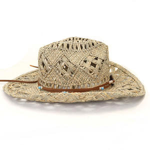 N103 Chapeau de paille tressé à la main pour l'été, protection solaire, respirant, idéal pour la plage et la marche - Product Image 5