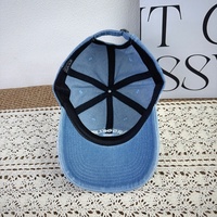 Gorra de Béisbol Vintage de Mezclilla Lavada con Bordado de Letras, Unisex, Nueva, Versátil, Estiliza el Rostro, Sombrero para el Sol de Otoño, a la Moda