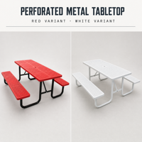 Ensemble de table et chaises de jardin en acier galvanisé, mobilier de jardin, résistant à l'eau et à la décoloration, design moderne à lattes