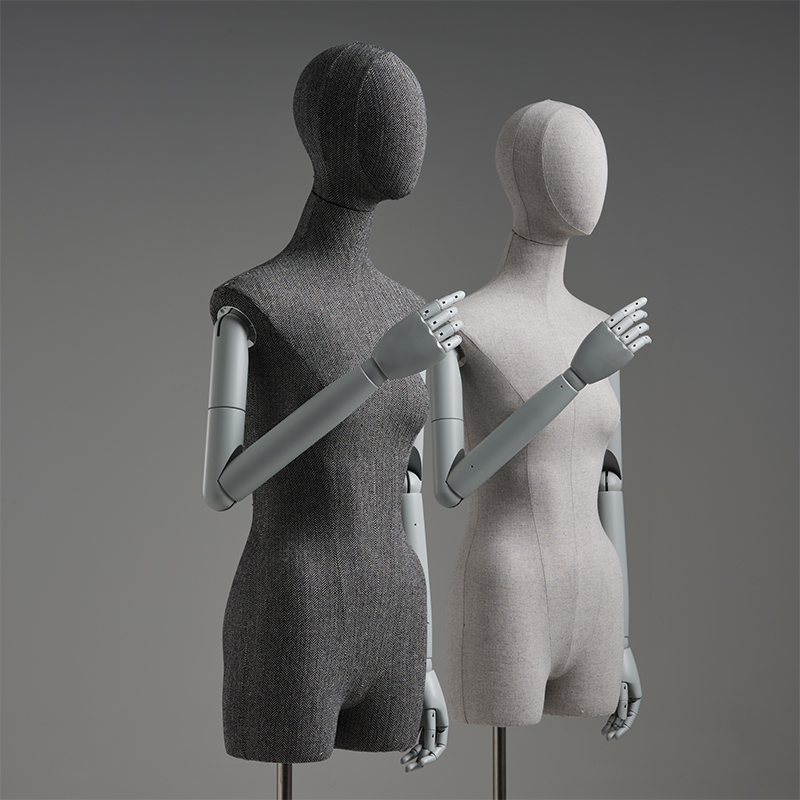 Newest Design Female Half Boyd Mannequin Linen Fabric Female Dress Form for  Window Display| Alibaba.com