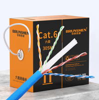 Cat6 UTP interior 4P8C 23AWG cobre OFC 4 pares trenzados Lan Ethernet Cable Patch Cord 305m/1000ft