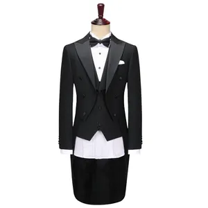 Business Classic Luxury Wedding Suit Men Black men suit 3 Pieces wedding Suits For Men