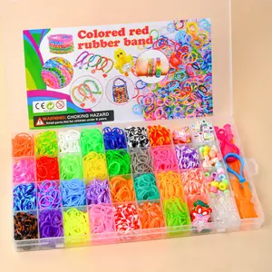 36 izgaralar renkli lastik bant el yapımı örgü Diy çocuk oyuncakları dokuma bilezikler renkli lastik bantlar bulmaca seti
