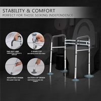 Équipement pour personnes handicapées Rail de toilette en aluminium Poignées antidérapantes pliables pour produits chinois âgés
