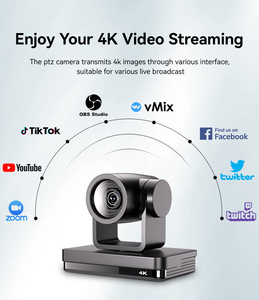 Anywii ndi HX Live Stream 4K PTZ กล้องมืออาชีพถ่ายทอดสด IP POE PTZ 4K สำหรับกล้อง SDI - Product Image 6