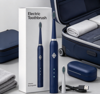 Brosse à dents électrique sonique pour adultes, nettoyage en profondeur, rechargeable par USB, 6 modes, étanche IPX7, tête de brosse remplaçable, poils doux