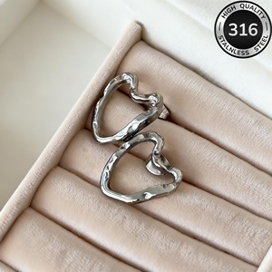 Pendientes de acero inoxidable de lujo ligero de alta gama para mujer, estilo europeo y estadounidense, con temperamento elegante, 18K - Product Image 6