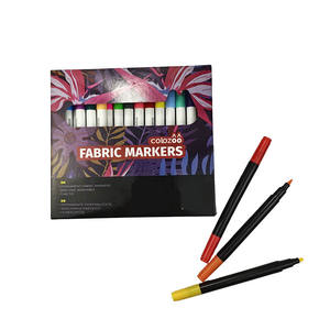 Jeu de marqueurs <span class=keywords><strong>pour</strong></span> tissu à double extrémité-Pointes en <span class=keywords><strong>feutre</strong></span> à double extrémité Marqueur <span class=keywords><strong>pour</strong></span> tissu <span class=keywords><strong>T</strong></span>-<span class=keywords><strong>shirt</strong></span> à double pointe - Product Image 2