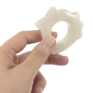 Herramienta de masaje con forma de anillo Jade Guasha Esculpir la cara Cuerpo Pierna Cuidado DE LA PIEL Raspado Tabla de masaje - Product Image 6