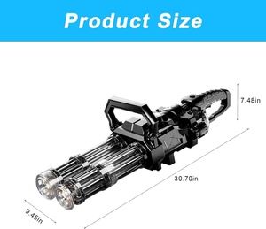 KK 2025 nouveau pistolet électrique à eau à double baril de l'usine ABS lumière rotative grand sac à dos jouet pour garçons; pistolets à eau électriques - Product Image 5