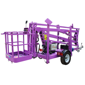 200kg Công suất 12M 14m Trailer gắn kính thiên văn bùng nổ Nâng Nền tảng thủy lực điện khí kép nâng cao jack để bán - Product Image 2