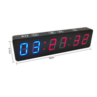 Jam dinding Digital LED, jam meja Digital, jam dinding kendali jarak jauh, jam meja kebugaran portabel, pengatur waktu mundur, jam Gym Digital LED