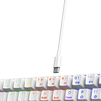 Teclado Mecánico con Cable de 61 Teclas, 60%, Retroiluminación RGB, Compacto, para Juegos de PC