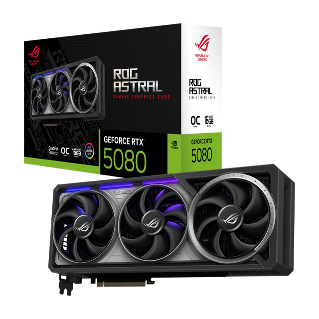 2025 New Release ROG Astral GeForce RTX 5080 16GB OC GDDR7 Gaming Graphics Card GPU AI Computing Video Cards for Gaming PC